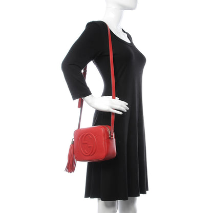 Gucci Pebbled Calfskin Small Soho Disco Bag Tabasco Red 2 of 7