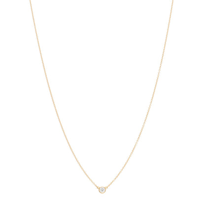 Tiffany 18K Yellow Gold Diamond .17ct Elsa Peretti Diamonds by the Yard Pendant Necklace 1 of 4