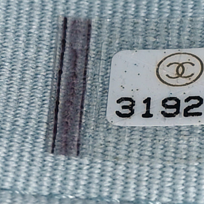 Chanel Caviar Quilted Small Tiny CC Vanity Case With Chain Light Blue 8 of 10