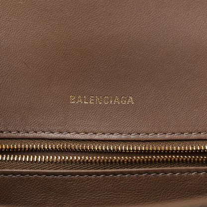 Balenciaga Coated Canvas BB Monogram Logo Print Small Hourglass Top Handle Bag Beige Brown Black 6 of 12
