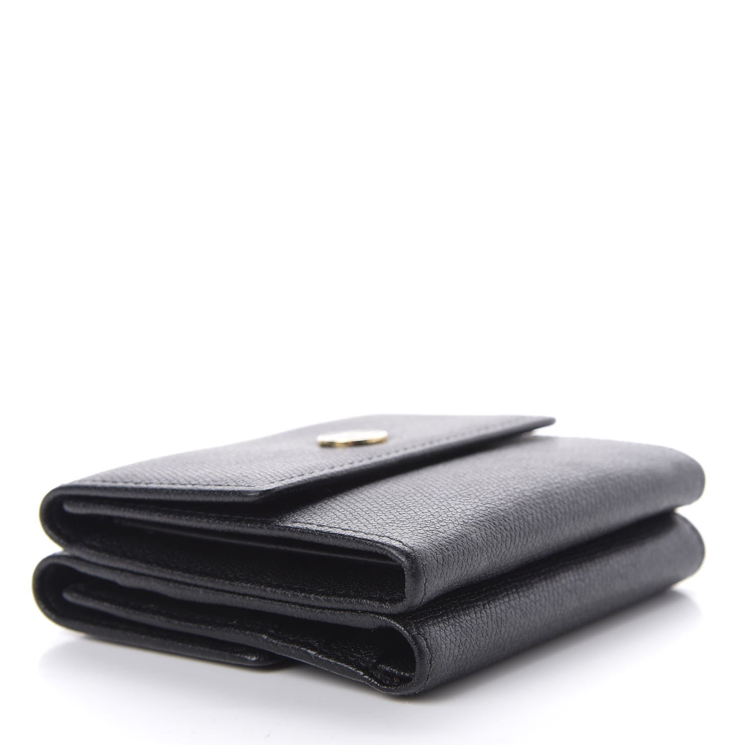 Chanel Grained Calfskin CC Button Flap Wallet Black 4 of 11