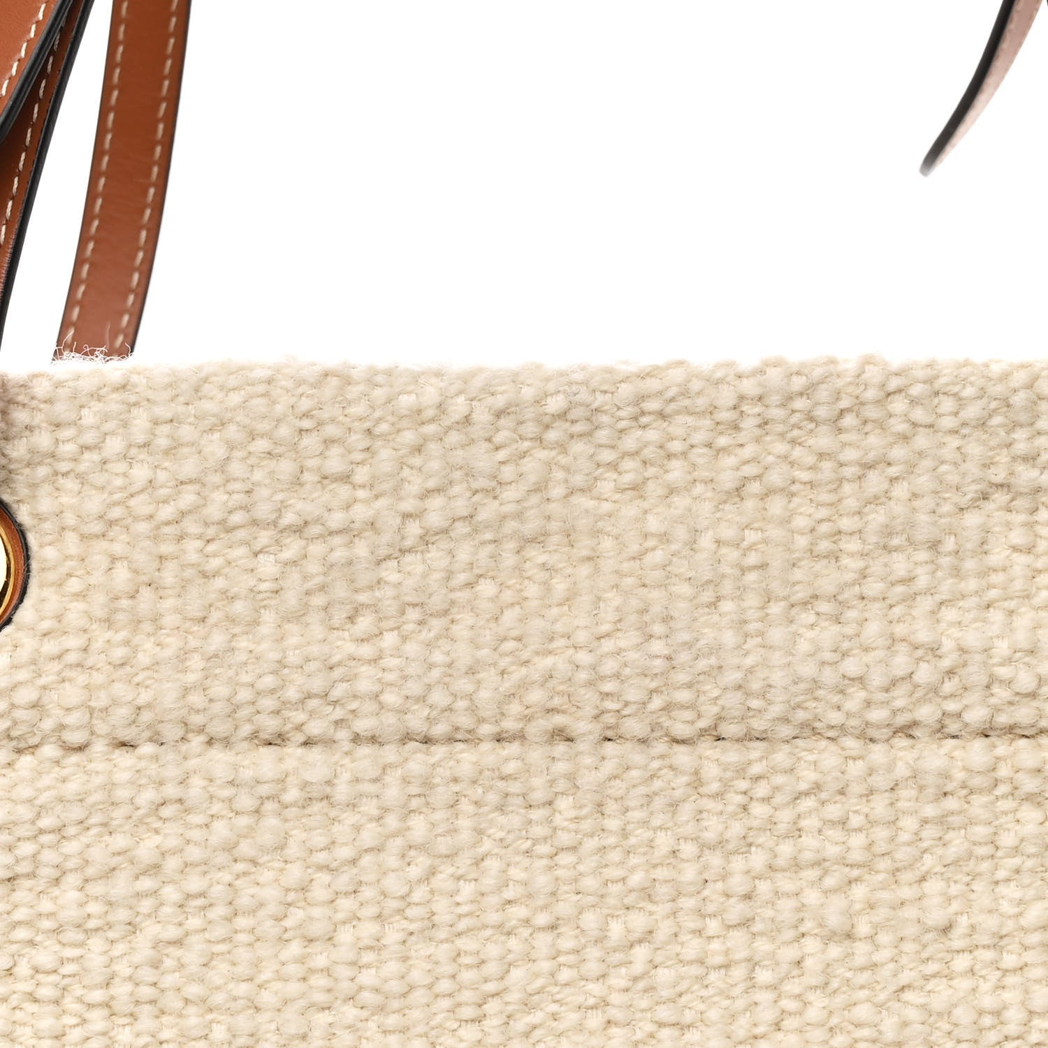 Celine Plein Soleil Textile Calfskin Horizontal Cabas Cream Red 8 of 10