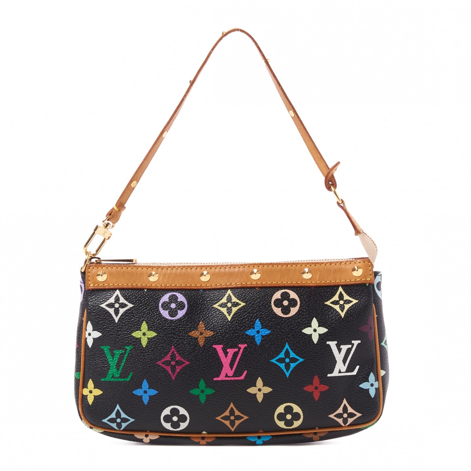 Louis Vuitton Monogram Multicolor Pochette Accessories Black 1 of 9