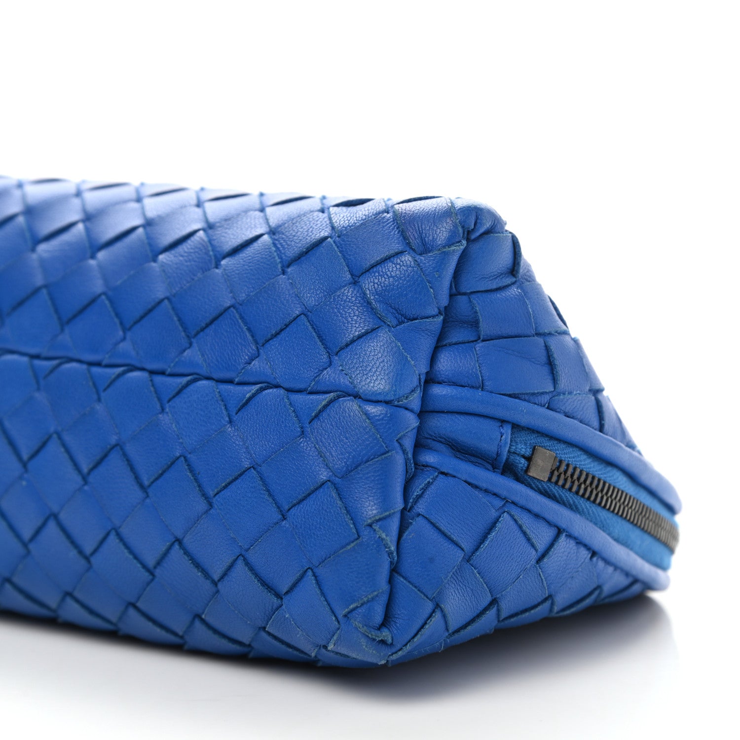 Bottega Veneta Nappa Intrecciato Small Cosmetic Pouch Signal Blue 13 of 13