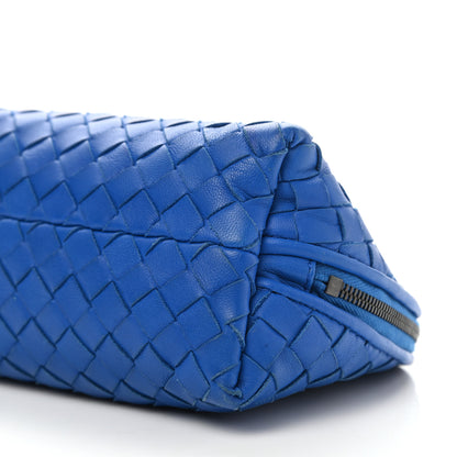 Bottega Veneta Nappa Intrecciato Small Cosmetic Pouch Signal Blue 13 of 13