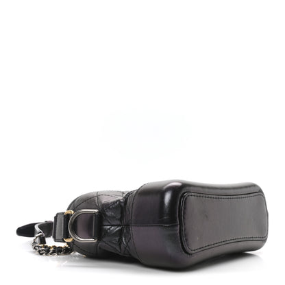 Chanel Iridescent Aged Calfskin Quilted Small Gabrielle Hobo Black 3 of 9