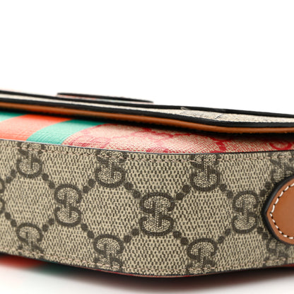 Gucci X DANS LE VERT GG Supreme Monogram Cuoio Web Mini Retro Interlocking G Top Handle Beige Rosso Ebony Harness Brown 10 of 10