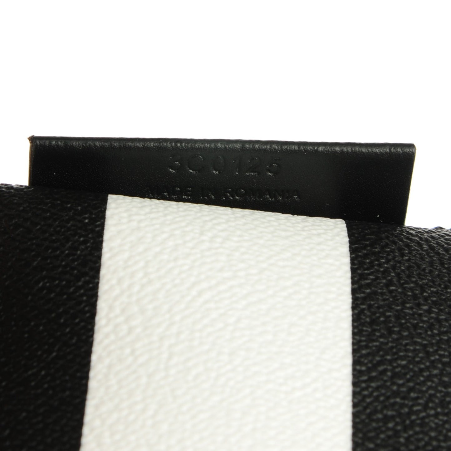 Coated Canvas Striped Large Antigona Tote Black White