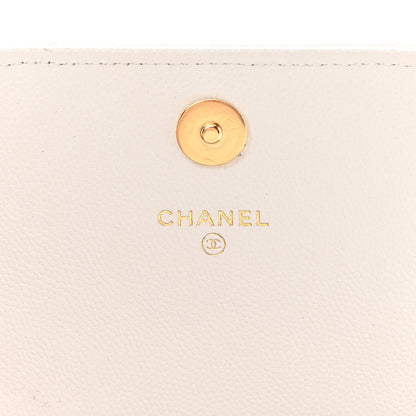 Chanel Caviar Quilted Pocket Twins Clutch With Chain White 6 of 14