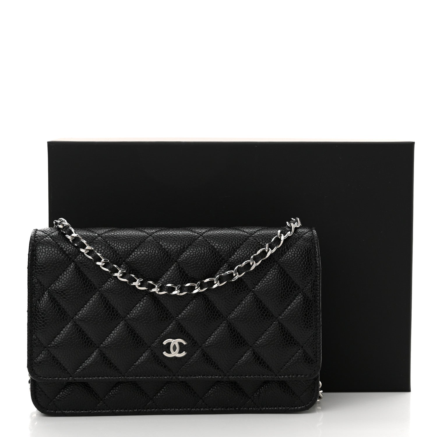 Chanel Caviar Quilted Wallet on Chain WOC Black 12 of 12