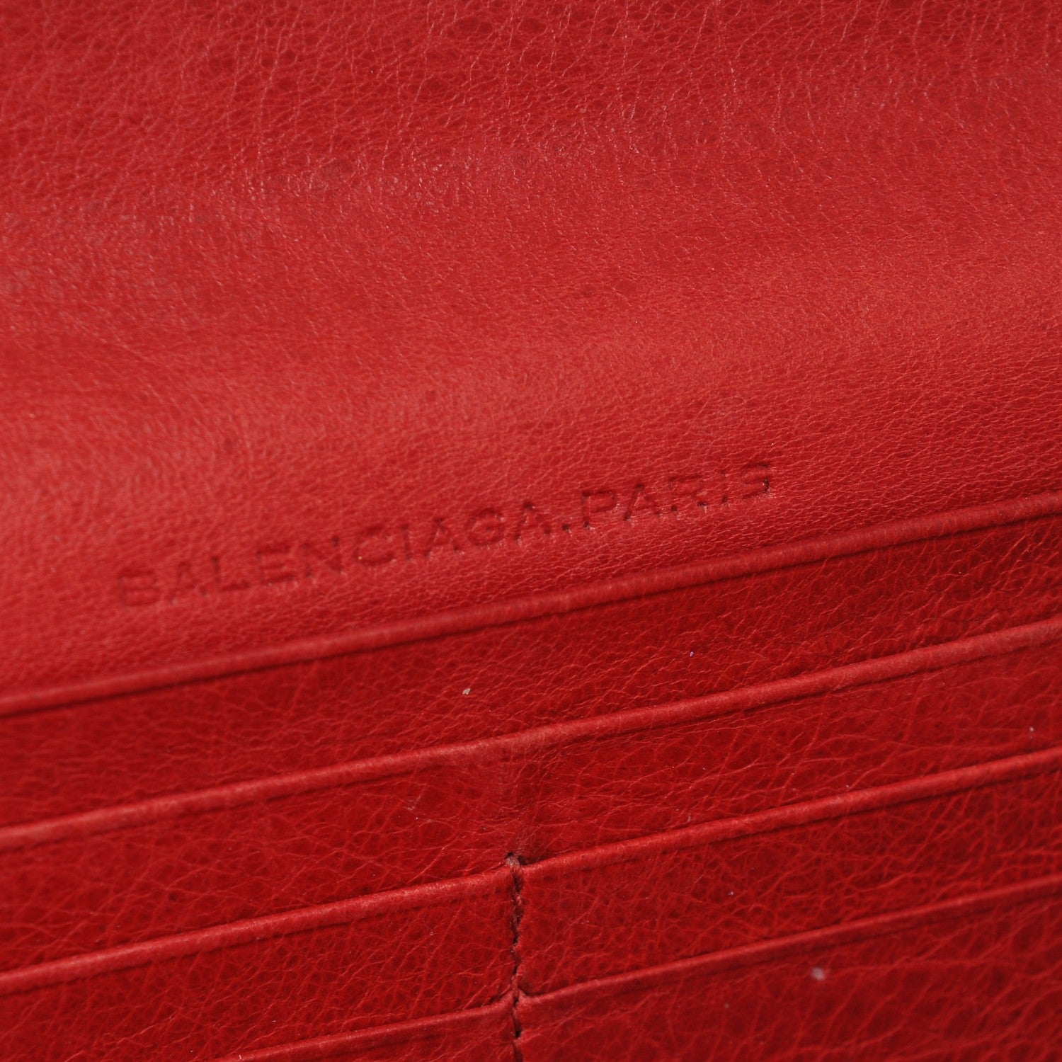 Balenciaga Agneau Giant 12 Gold Hardware Money Wallet Rouge Coquelicot 6 of 6