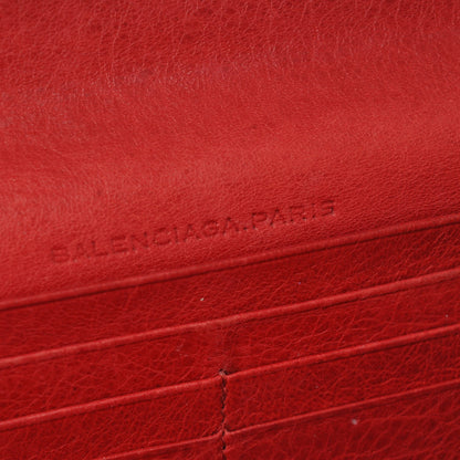 Balenciaga Agneau Giant 12 Gold Hardware Money Wallet Rouge Coquelicot 6 of 6