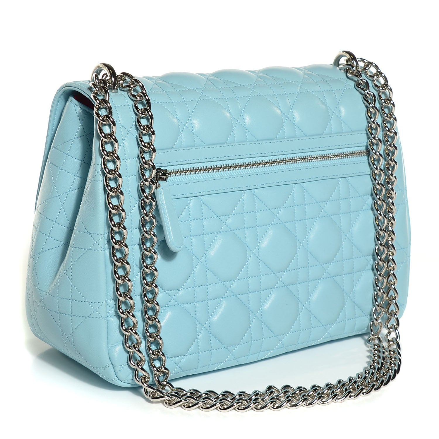 Christian Dior Lambskin Cannage Large Miss Dior Flap Cupcake Blue 3 of 9