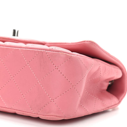 Chanel Lambskin Quilted Mini Rectangular Flap Pink 10 of 12