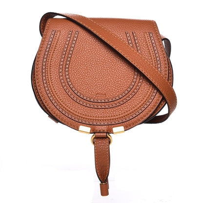 Chloe Calfskin Mini Marcie Round Crossbody Bag Tan 1 of 8