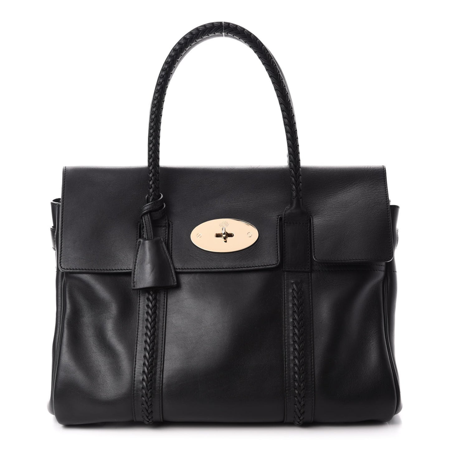 Smooth Calfskin Braided Bayswater Black