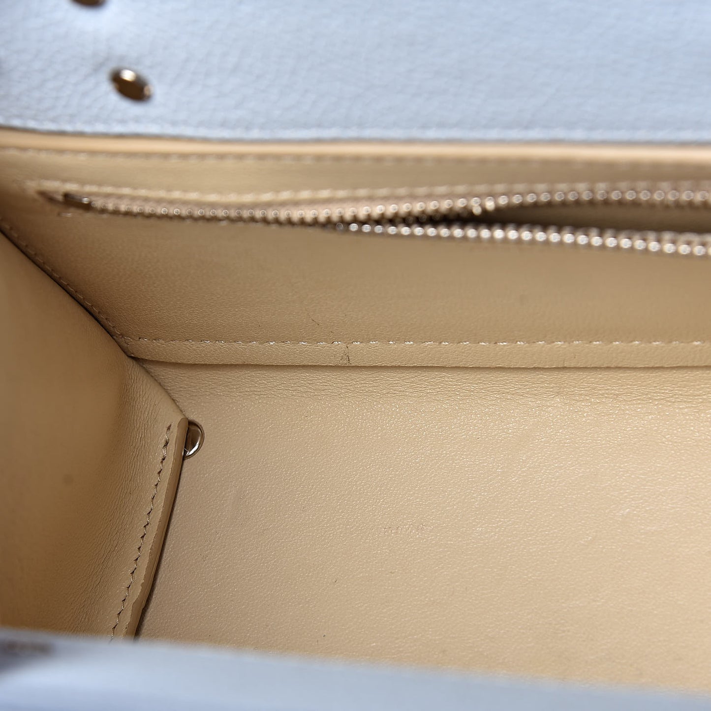 Grained Calfskin Mini Horizon Satchel Pale Blue