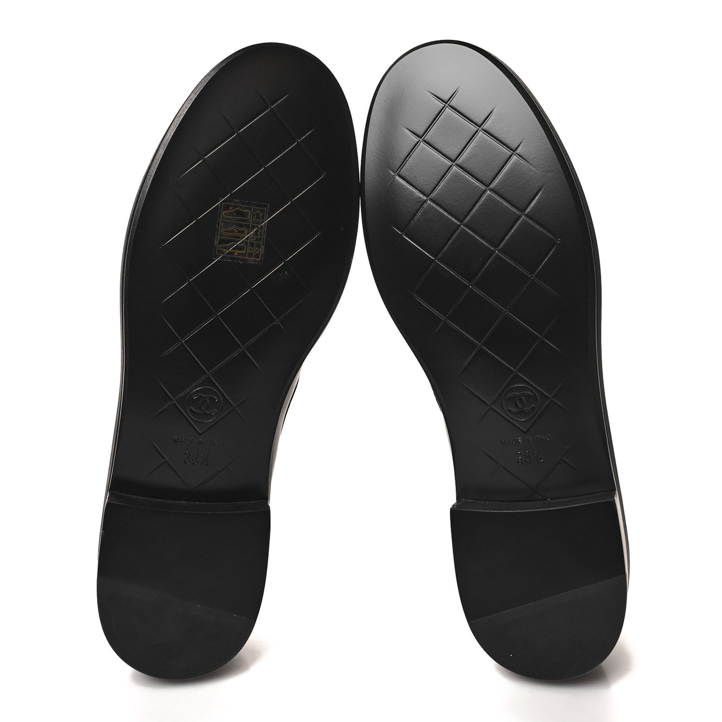 Lambskin Quilted CC Turnlock Loafers 38.5 Black
