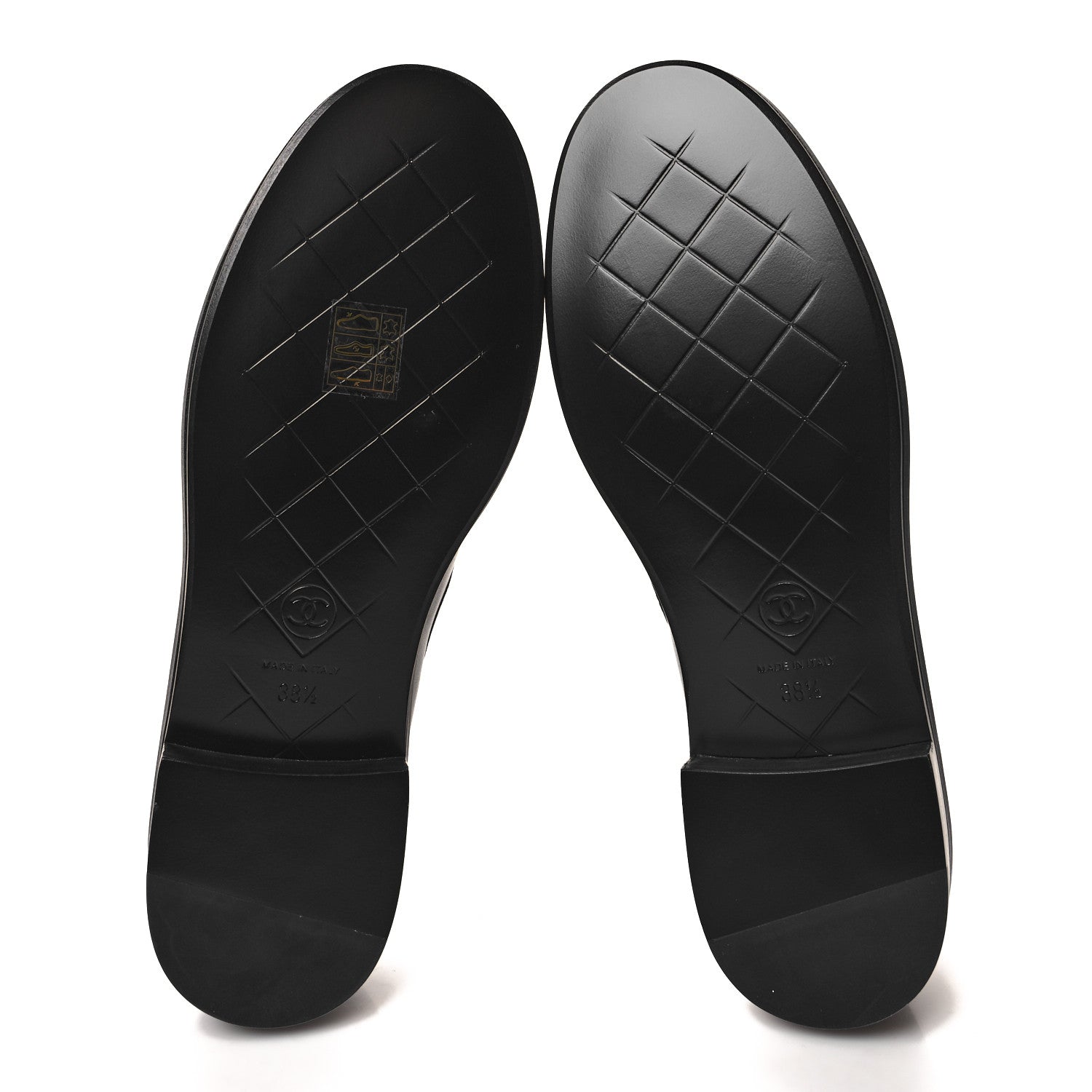 Chanel Lambskin Quilted CC Turnlock Loafers 38.5 Black 5 of 9
