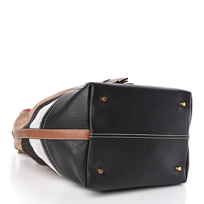 Burberry Canvas House Check Medium Bucket Tan 5 of 10
