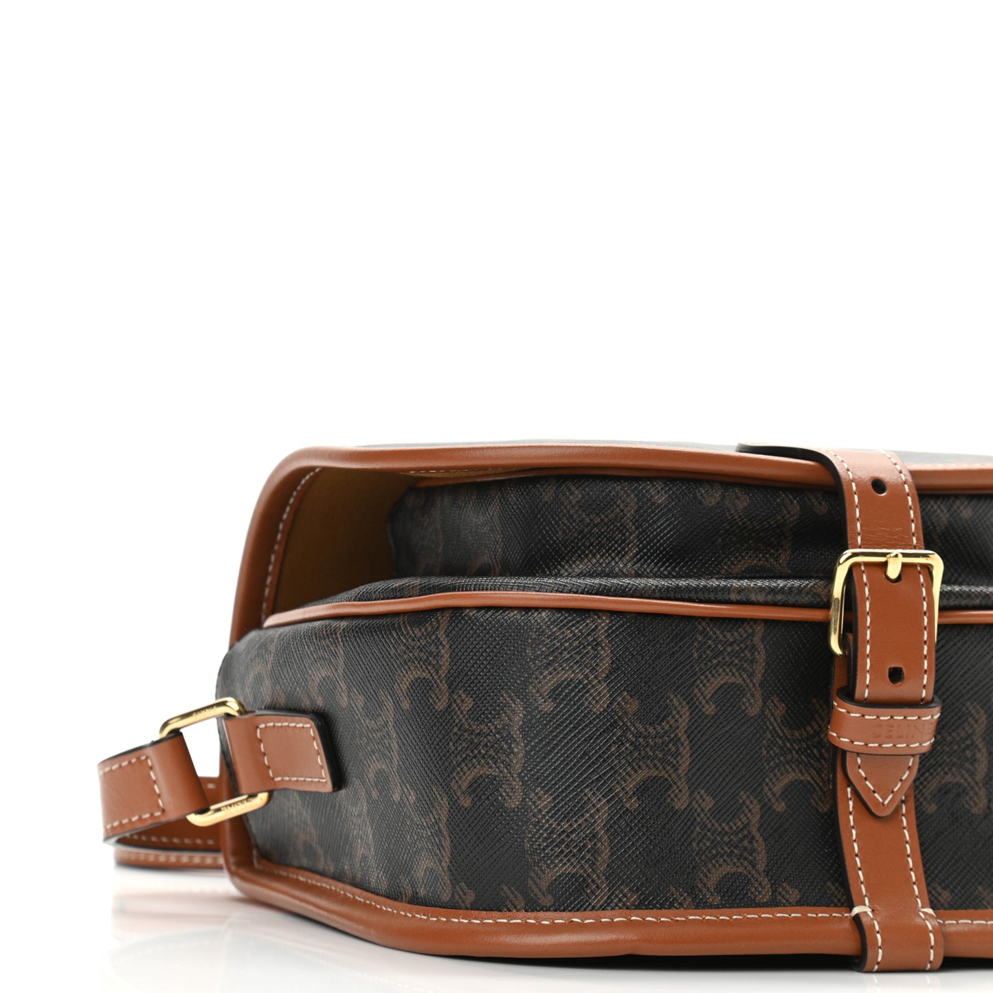 Triomphe Canvas Medium Folco Bag Tan