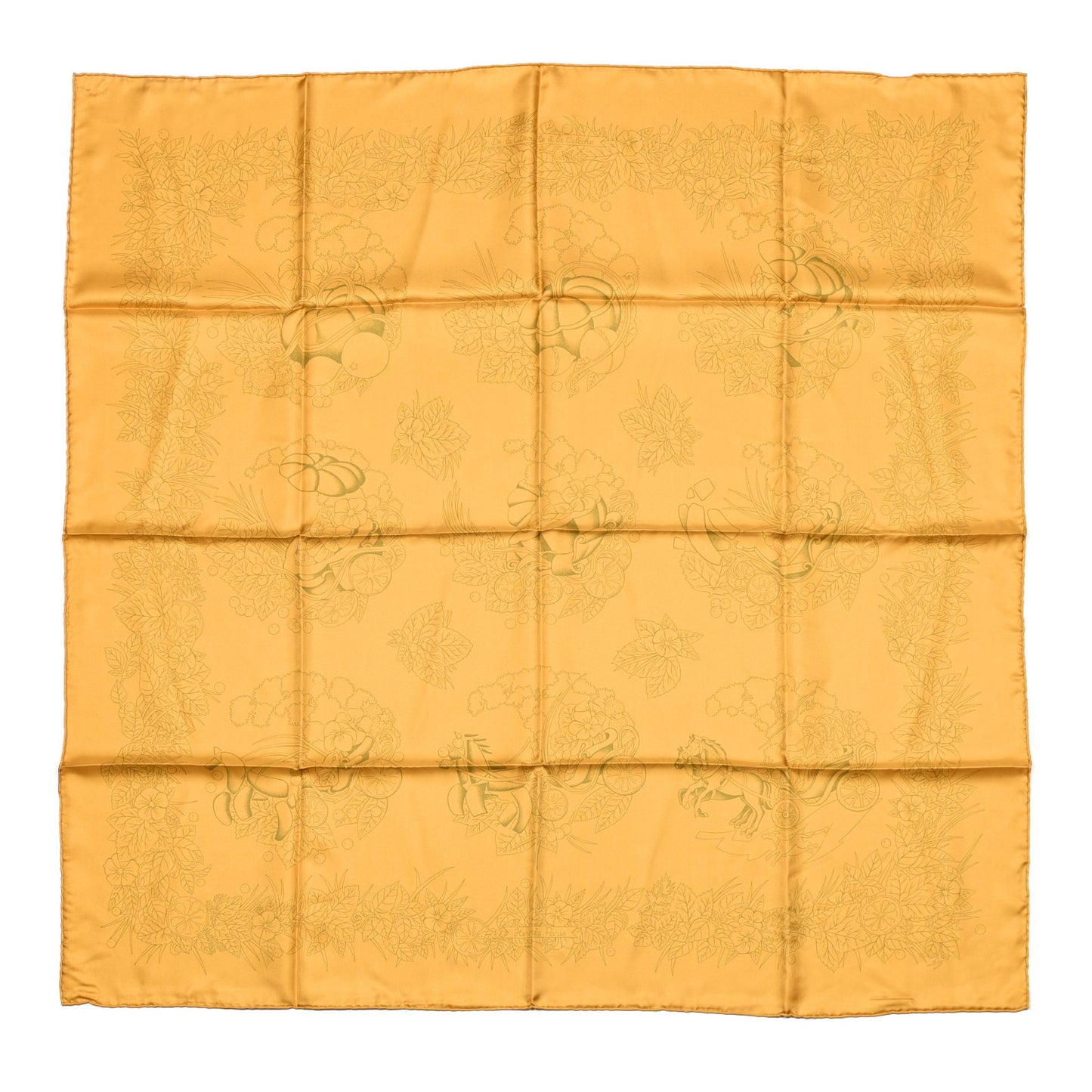 Silk De La Citrouille A La Caleche Scarf 90