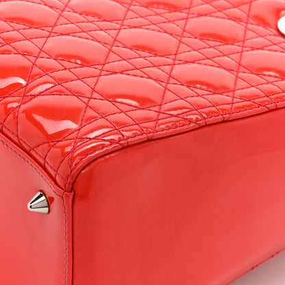 Christian Dior Patent Cannage Medium Lady Dior Red 14 of 15