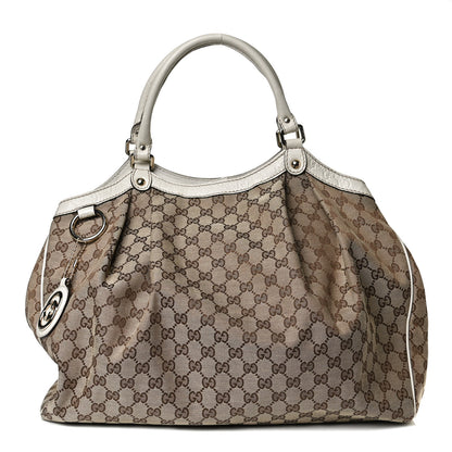 Gucci Monogram Large Sukey Tote Off White 1 of 15