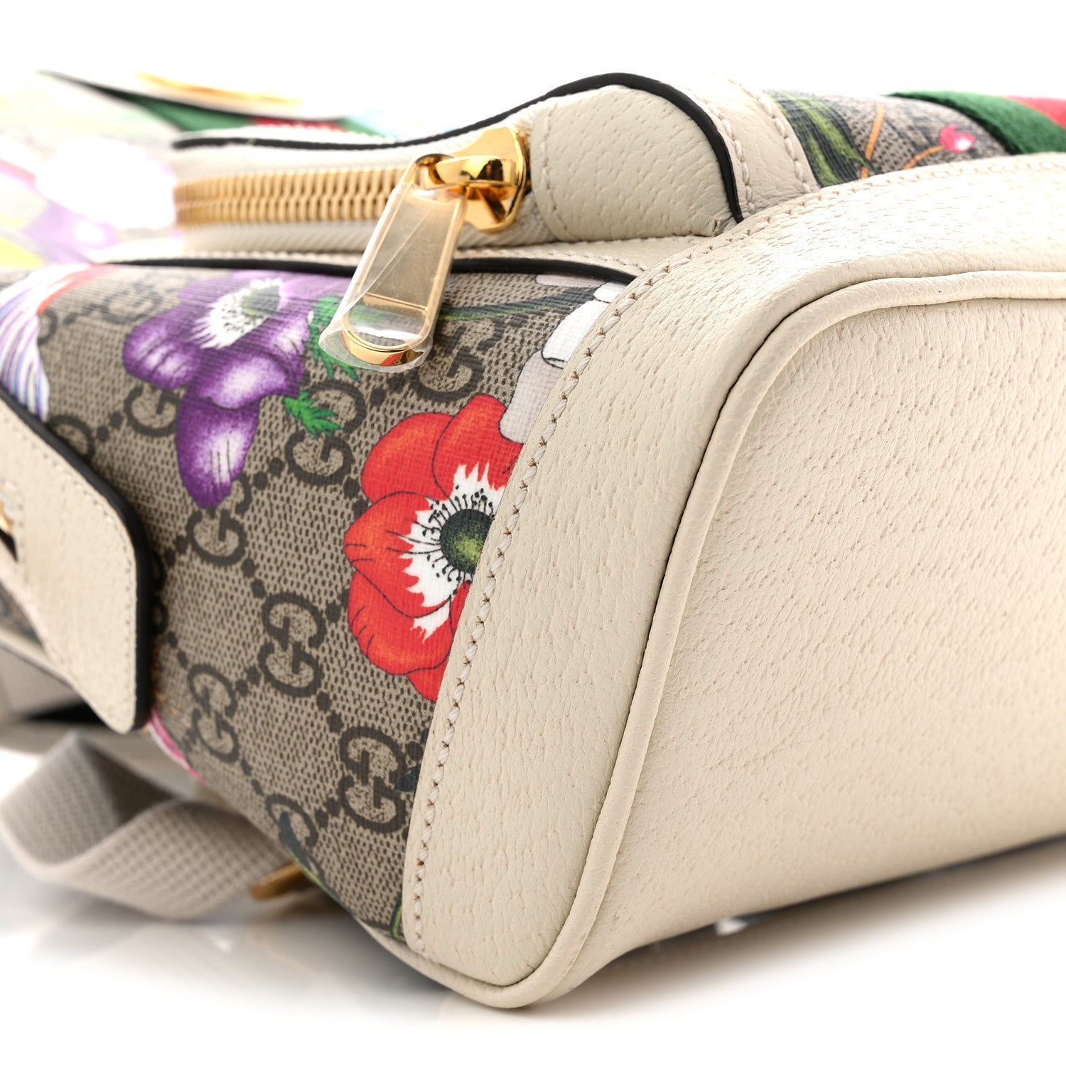 Gucci GG Supreme Monogram Flora Web Small Ophidia Day Backpack White 9 of 13