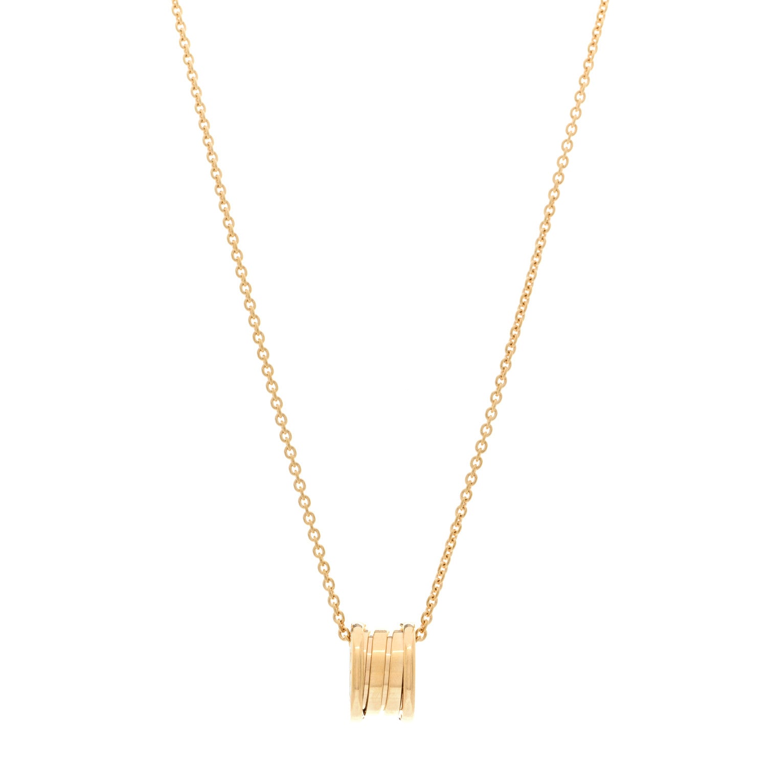 Bulgari 18K Yellow Gold B.Zero1 Pendant Necklace 1 of 5