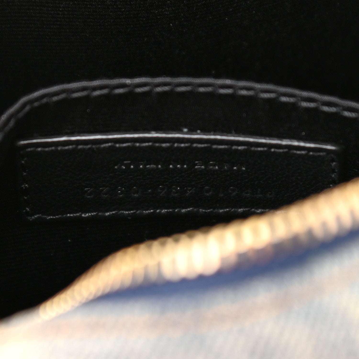 Saint Laurent Denim Quilted Monogram Round Crossbody Bag Rodeo Blue 7 of 10