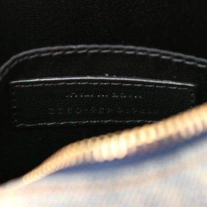 Saint Laurent Denim Quilted Monogram Round Crossbody Bag Rodeo Blue 7 of 10