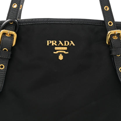 Prada Tessuto Nylon Saffiano Tote Black 10 of 17