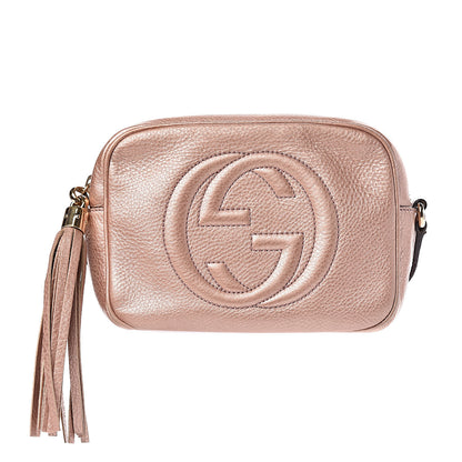 Gucci Metallic Pebbled Calfskin Small Soho Disco Bag Pink 1 of 14