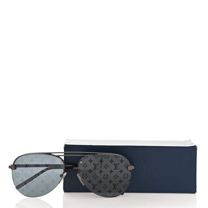 Louis Vuitton Monogram Clockwise Sunglasses Z1019W Dark Gun 7 of 7