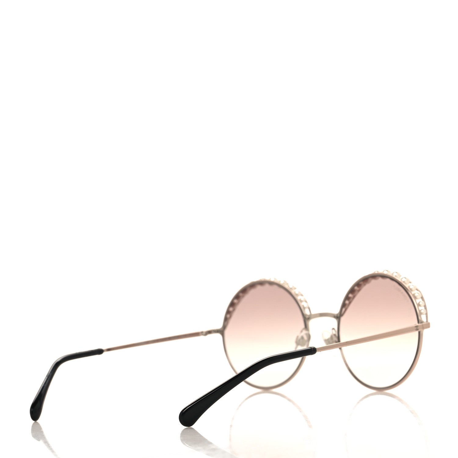 Chanel Pearl Round Sunglasses 4234-H Rose Gold 4 of 8