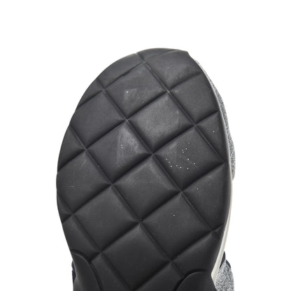 Chanel Glitter Stretch Fabric CC Sneakers 35 Black Silver 16 of 18