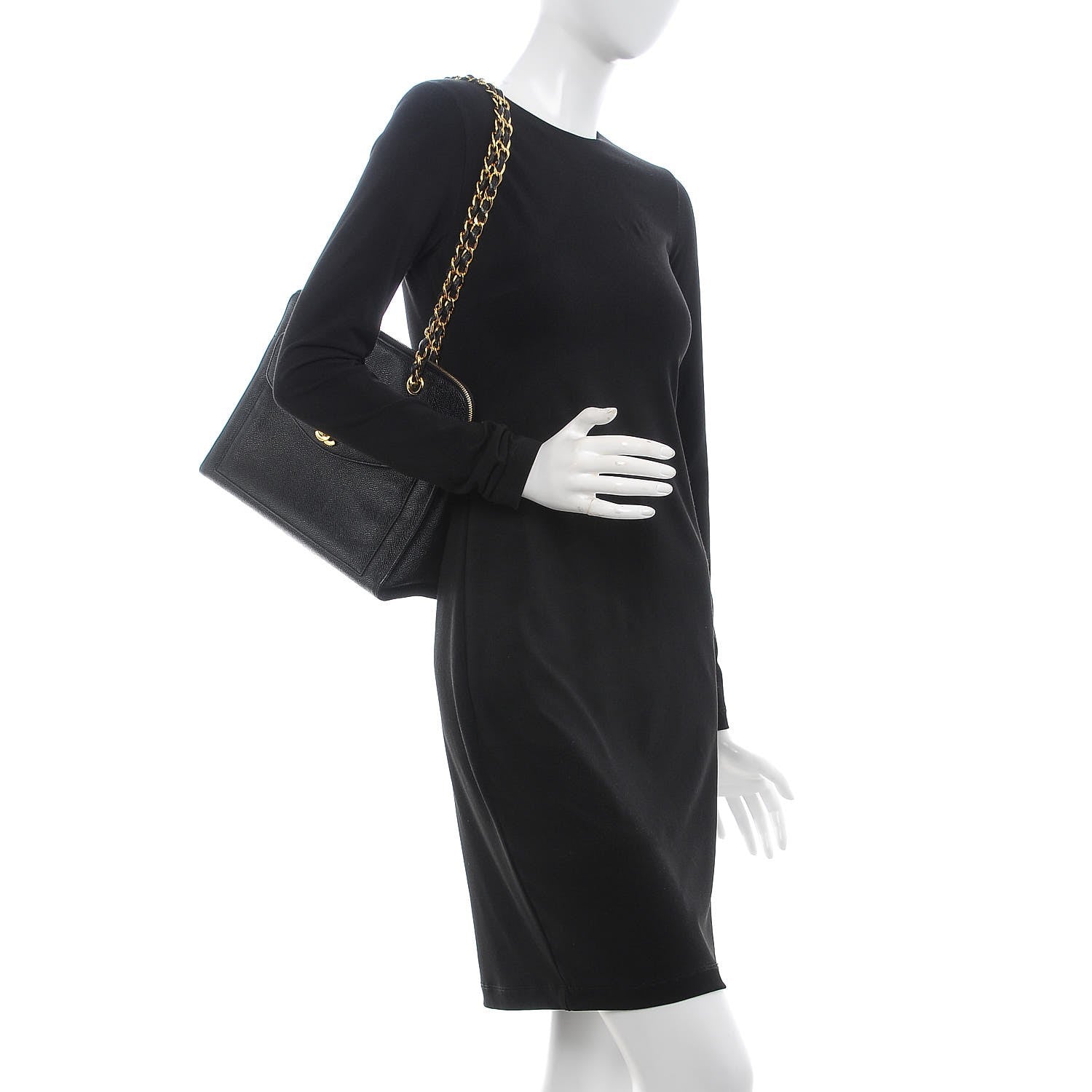 Chanel Caviar Flap Shoulder Bag Black 2 of 13