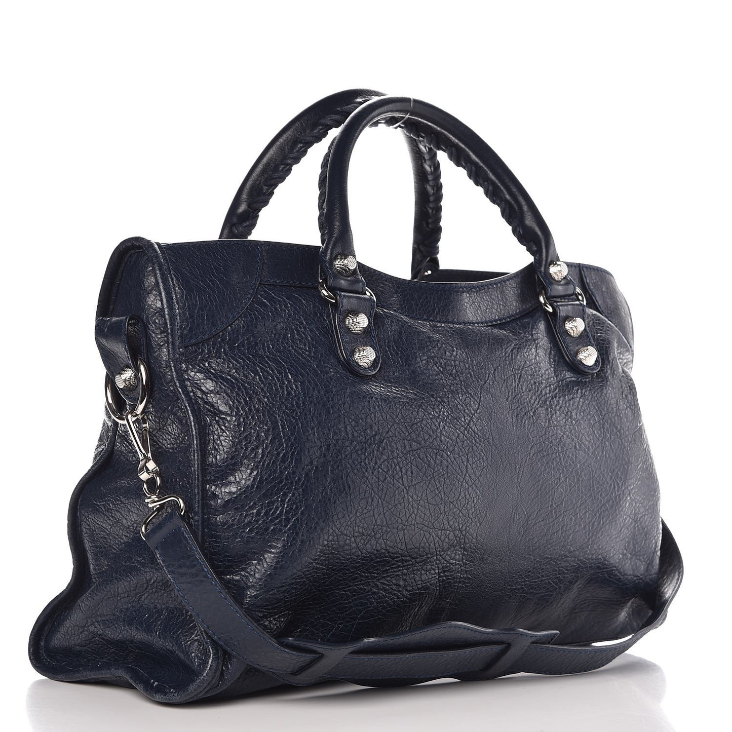 Agneau Giant 12 Silver Hardware City Bleu Obscur