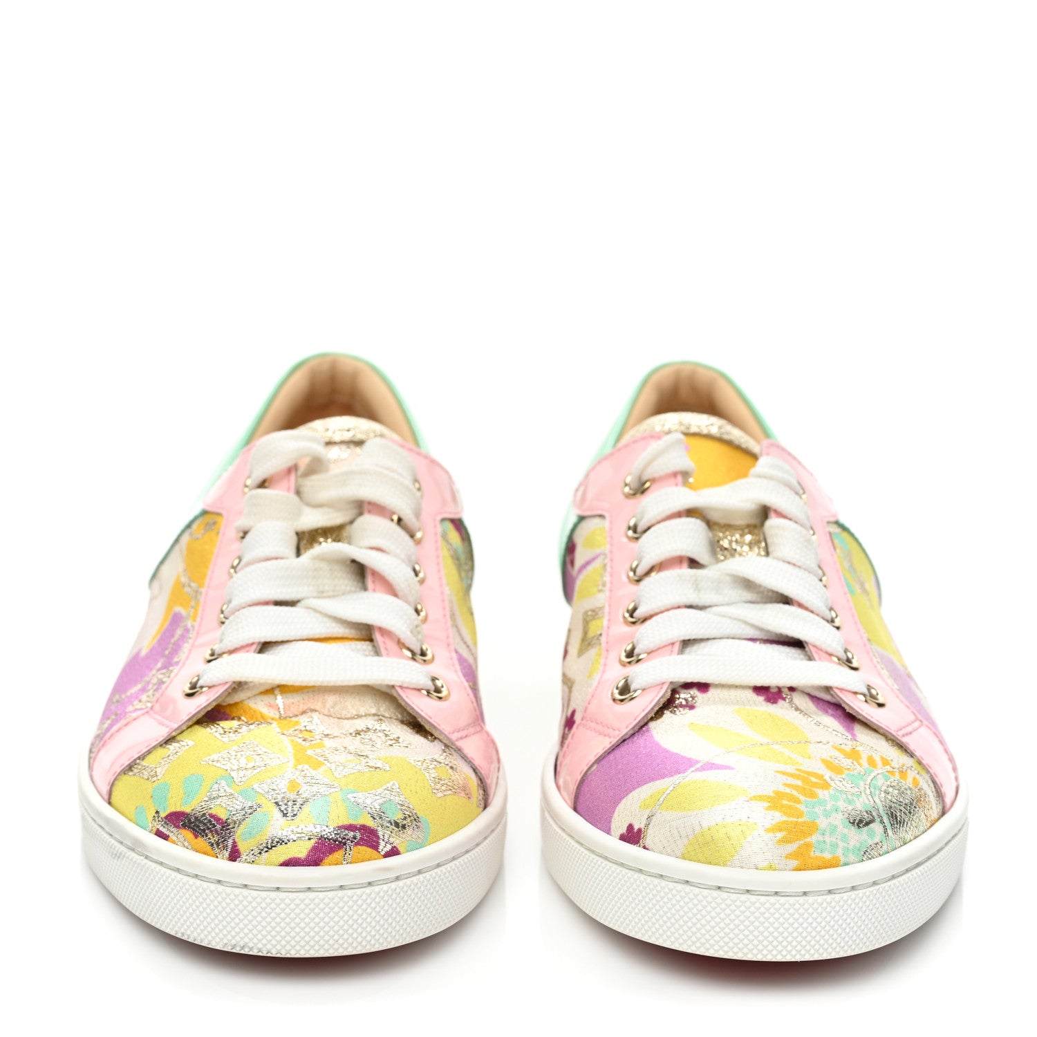 Christian Louboutin Patent Tissu Kyoto Flamingirl Flats 39.5 Multicolor 2 of 16