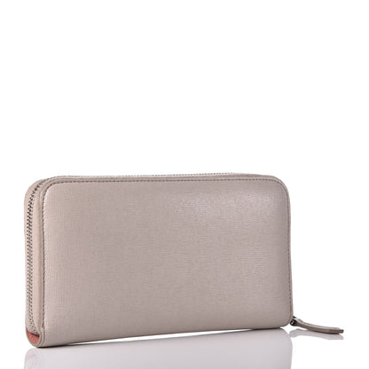 Fendi Vitello Elite Crystal Eye Monster Zip Around Wallet Grigio Polvere Ribes Multicolor 3 of 7