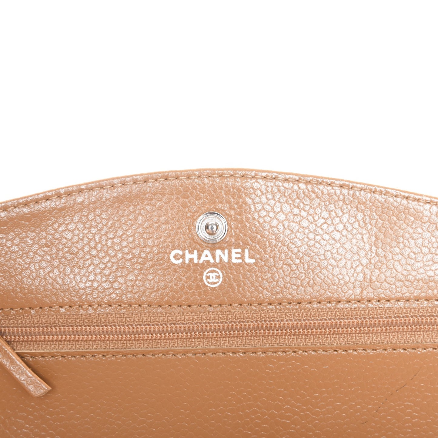 Caviar Timeless CC Wallet On Chain WOC Beige