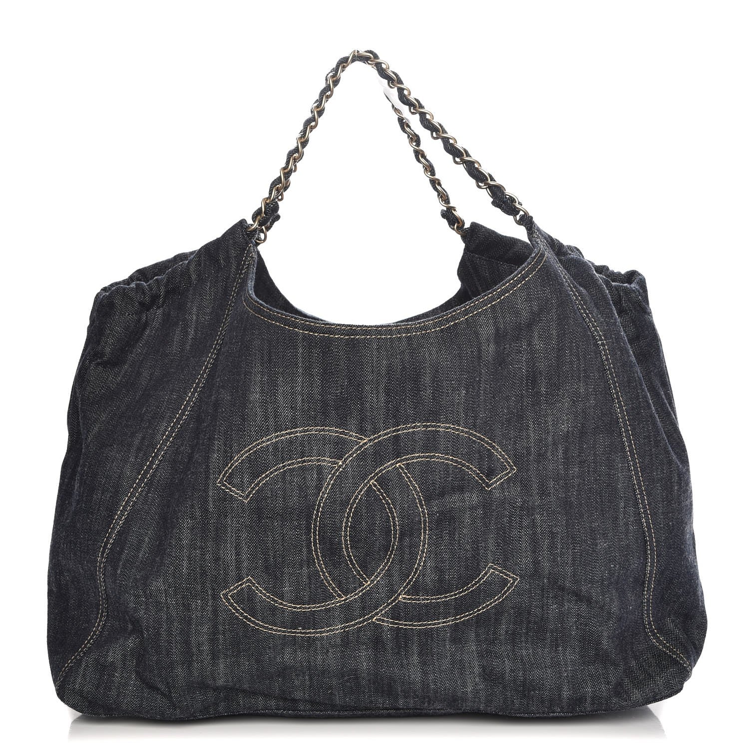 Chanel Denim XL Coco Cabas Tote Dark Blue 1 of 8