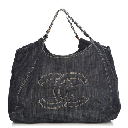 Chanel Denim XL Coco Cabas Tote Dark Blue 1 of 8