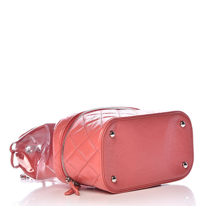 Chanel Crumpled Calfskin PVC Quilted Backpack Pink 4 of 12