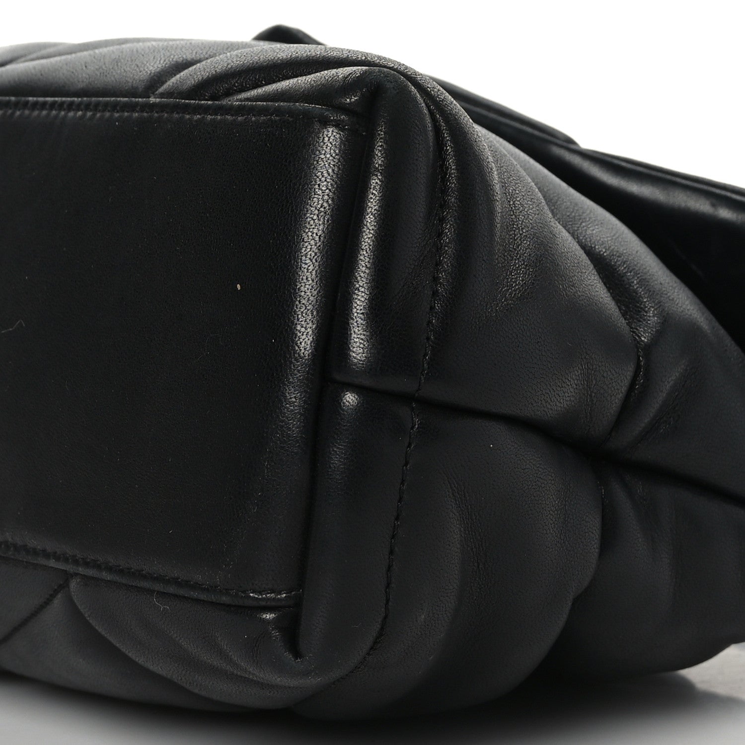 Saint Laurent Lambskin Quilted Small Loulou Puffer Monogram Chain Satchel Black 9 of 9