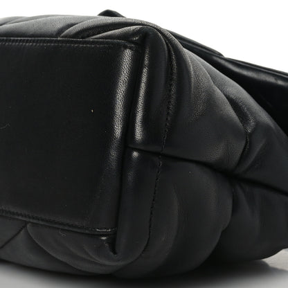 Saint Laurent Lambskin Quilted Small Loulou Puffer Monogram Chain Satchel Black 9 of 9