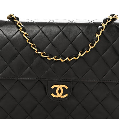 Chanel Lambskin Quilted Medium Single Flap Black 8 of 10
