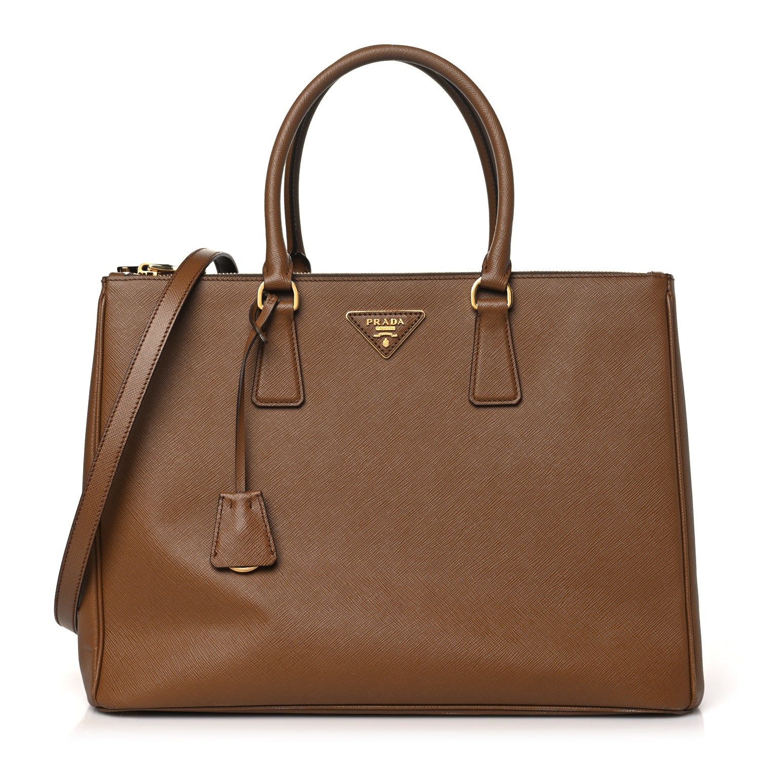 Prada Saffiano Lux Large Galleria Double Zip Tote Cannella 1 of 14