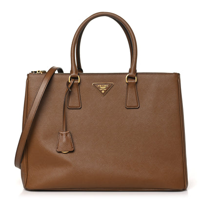 Prada Saffiano Lux Large Galleria Double Zip Tote Cannella 1 of 14